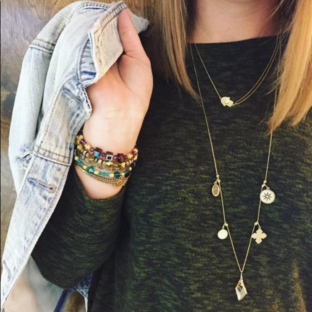 Alex and Ani Gold Hamsa Necklace - Picture 7 of 8